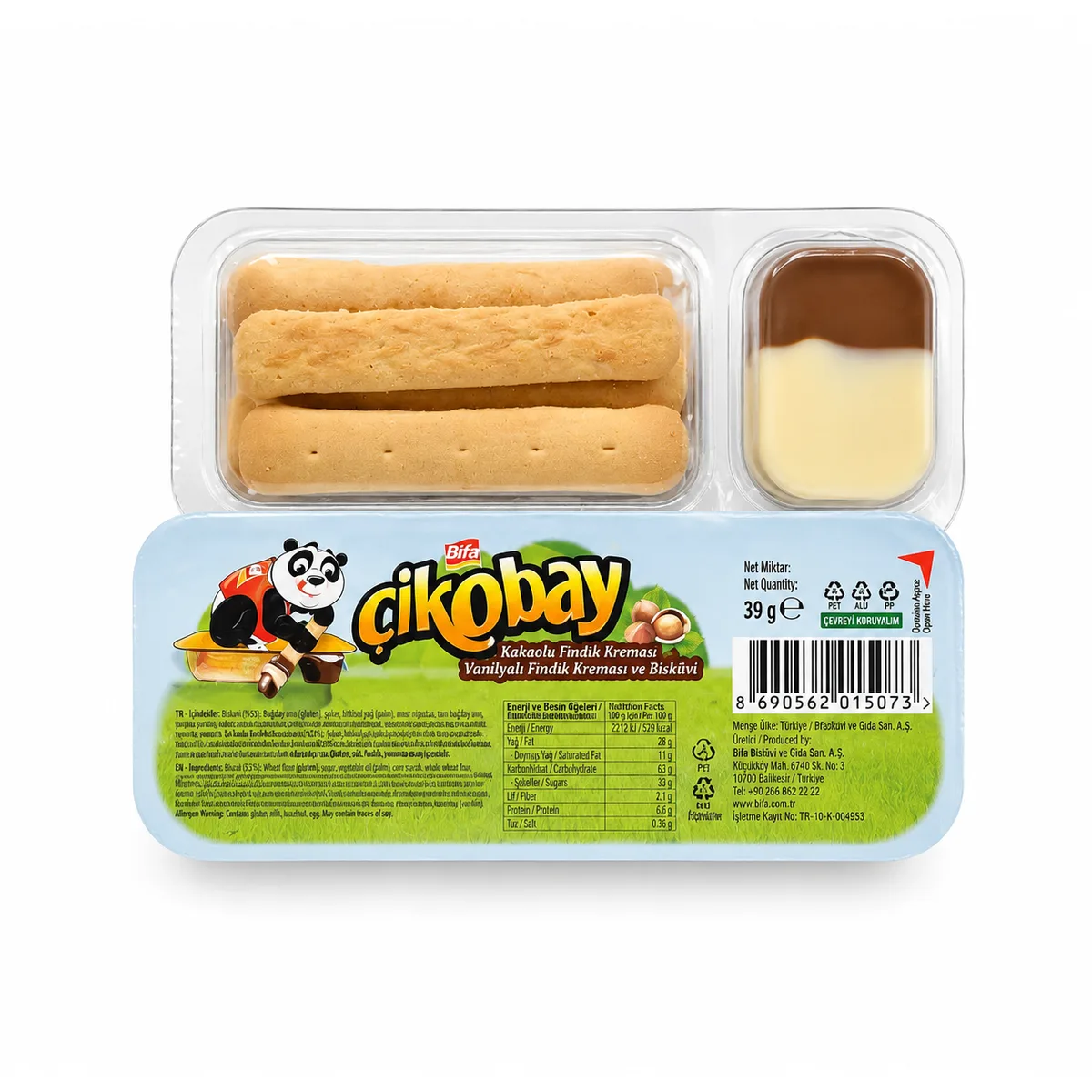 Stick Bifa Cikobay cu cremă de ciocolată 20,5 g