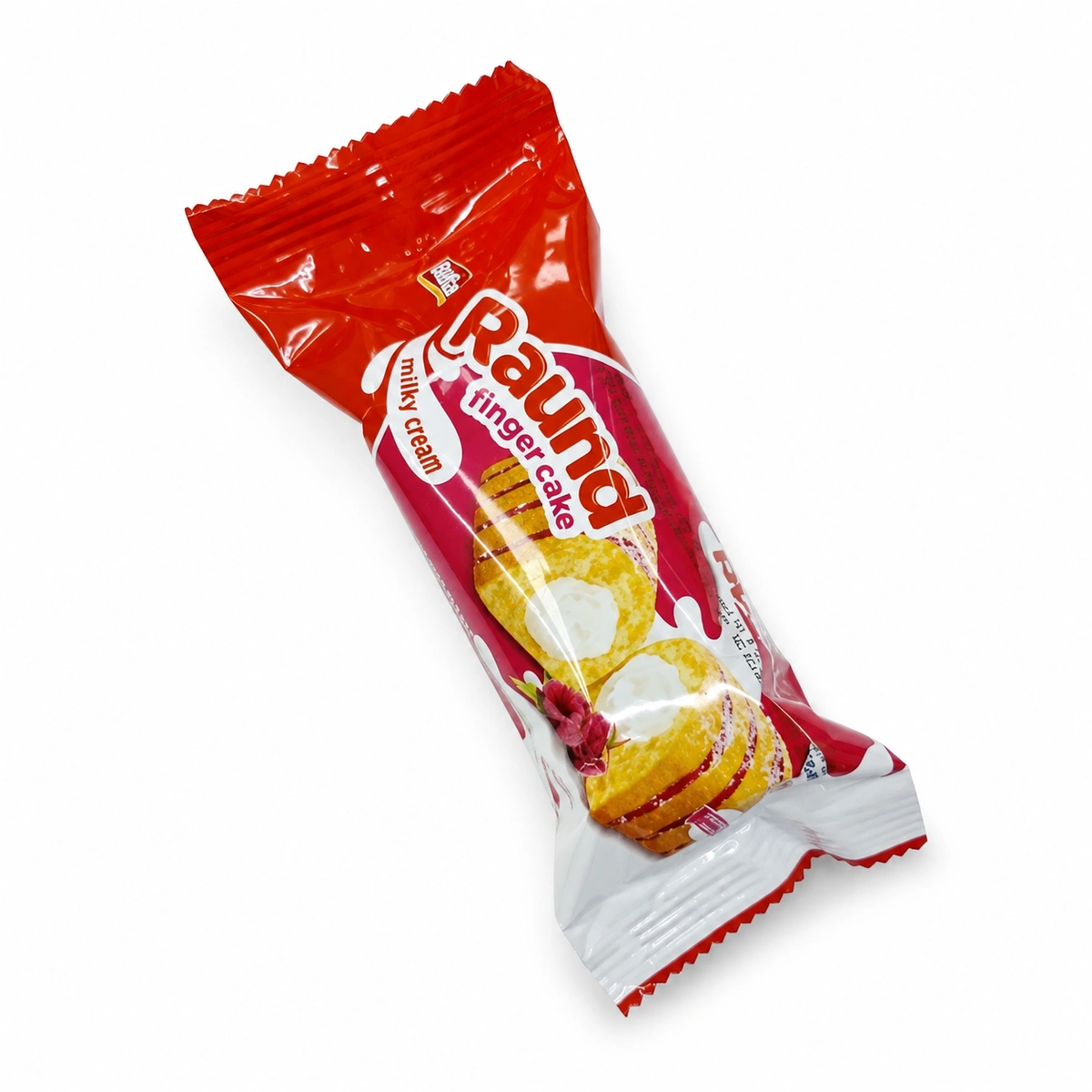 Prăjitură Bifa Raund cu cremă de lapte și decor de zmeură 35 g