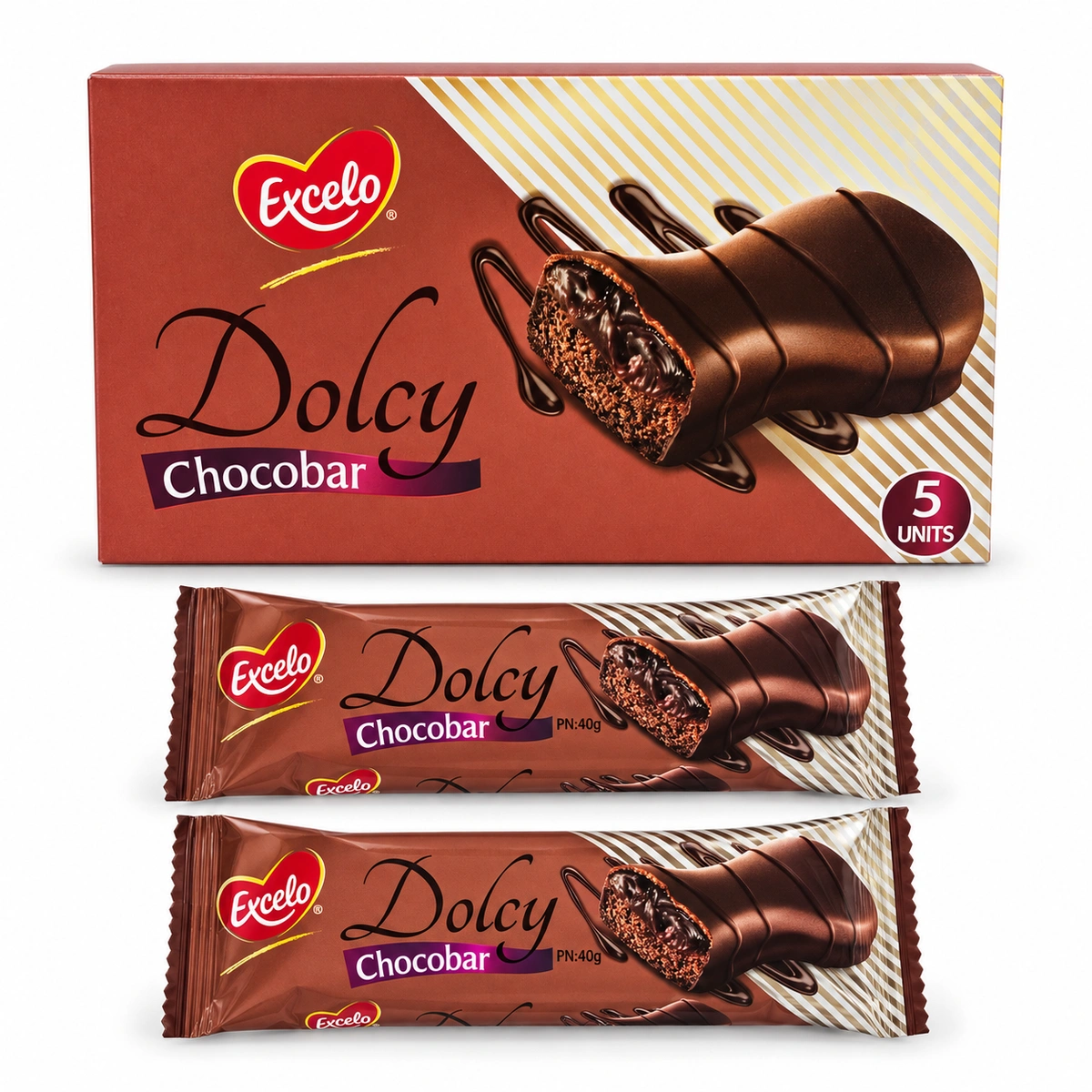 Prăjitură Excelo Dolcy Chocobar multipack 5 x 40 g
